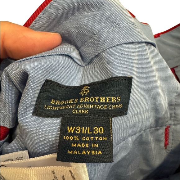 Brooks Brothers Clark Lightweight Advantage  Men’s Red Flat Front Chino Pants 31 - Picture 6 of 8